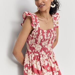 Floral Ruffle Sleeve Dress